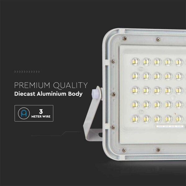 Proiector LED solar de exterior LED/6W/3,2V IP65 4000K alb + telecomandă