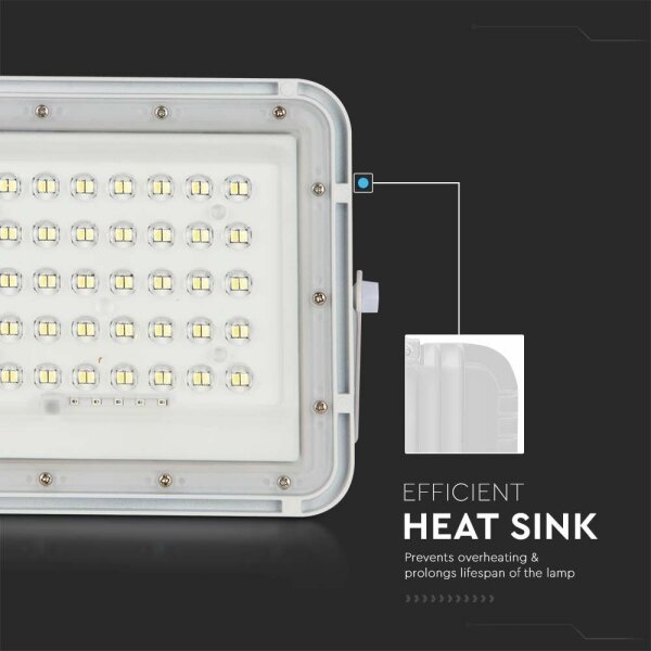Proiector LED solar de exterior LED/6W/3,2V IP65 4000K alb + telecomandă