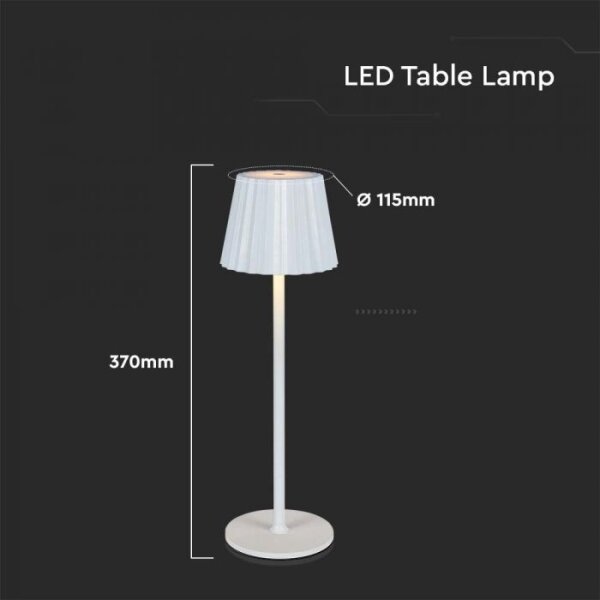 Lampă de birou LED reglabilă, reîncărcabilă, 4W, 5V, 3000-6000K, 1800 mAh, albă