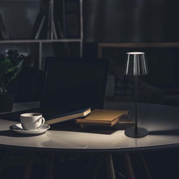 Lampă de birou LED reglabilă, reîncărcabilă, 4W, 3000-6000K, 1800 mAh, negru