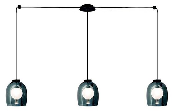 Lustră pe cablu 3xG9/5W/230V negru Zambelis 22146