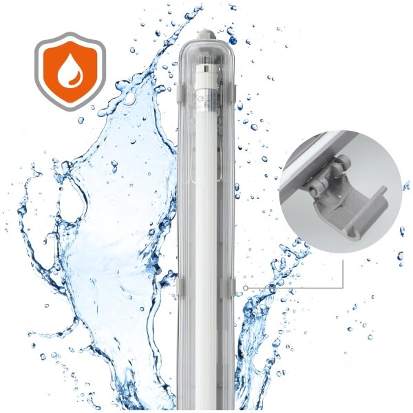 Brilagi -LED Tech. corp de iluminat fluorescent OPTIMA T8 1xG13/18W/230V 4000K IP65 128 cm