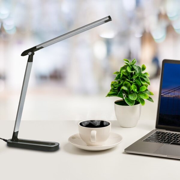 Lampă LED tactilă dimabilă de masă MADERA LED/7W/230V negru