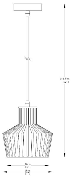 Lustră pe cablu DOLIA 1xE27/40W/230V d. 18 cm negru Zuma Line A8079-BK