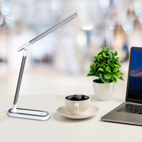 Lampă LED tactilă dimabilă de masă MADERA LED/7W/230V alb