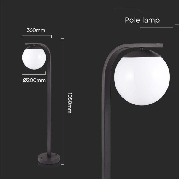 Lampă de exterior 1xE27/60W/230V IP44 negru