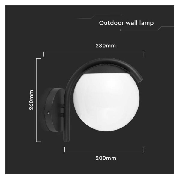 Lampă de perete de exterior 1xE27/60W/230V IP44 negru