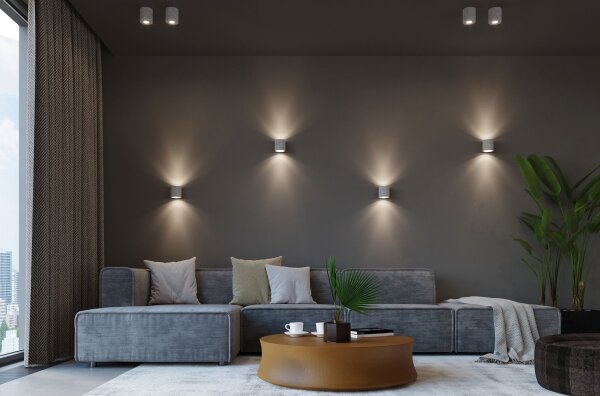 Plafonieră LED FRIDA 1xGU10/7W/230V beton Brilagi