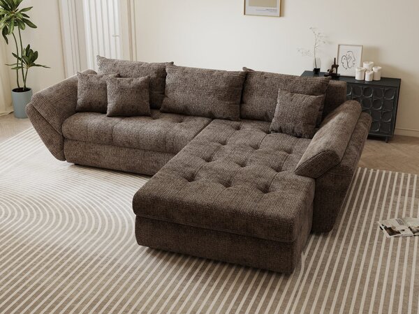 Colțar extensibil dumonde cu ladă de depozitare Loana Cremona Maro-bej II 270x185 cm