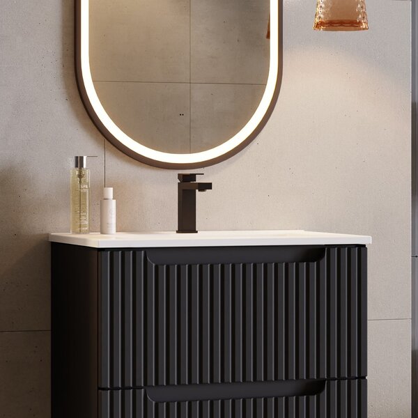 Comad Dance White lavoar 81x40 cm dreptunghiular de blat alb luciu CFP-8009DANCE80DP