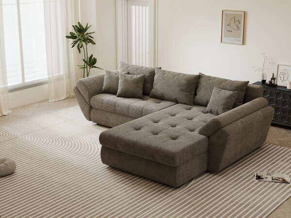 Colțar extensibil dumonde cu ladă de depozitare Loana Vibe II 270x185 cm