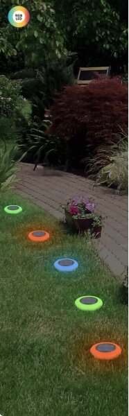 Rabalux 7069 - Lampa solară LED RGB HAITI, 0,6W, 3,7V, IP65