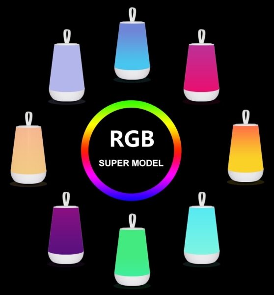 Lampă LED RGB dimabilă de masă FRANCO LED/2W/5V 3000K Rabalux 76019