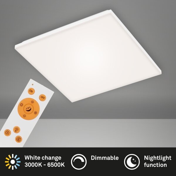 Plafonieră LED dimabilă FRAMELESS LED/24W/230V Briloner 7378-116 + telecomandă