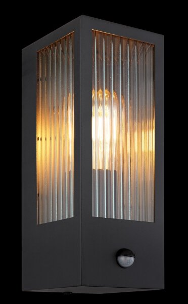 Aplică de exterior cu senzor GUNDULA 1xE27/60W/230V IP44 Globo 31980S