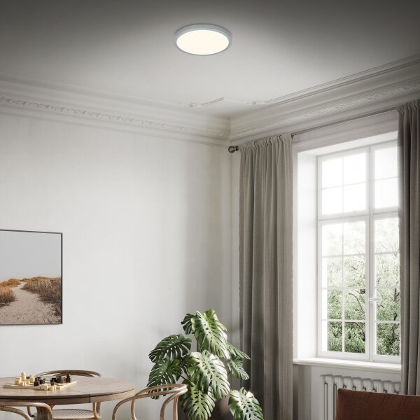 Plafonieră LED dimabilă RUNA LED/22W/230V argintiu Briloner 3704-014 + telecomandă