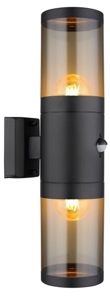 Aplică de exterior cu senzor XELOO 2xE27/40W/230V IP44 Globo 32014-2BS