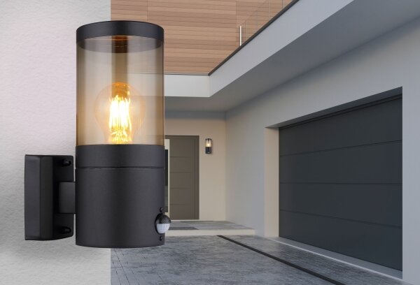 Aplică de exterior cu senzor XELOO 1xE27/60W/230V IP44 Globo 32014BSS