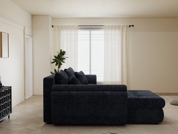 Colțar extensibil dumonde cu ladă de depozitare Loana Cremona Albastru 270x185 cm