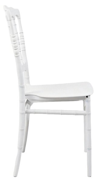 Scaun de gradina, Napoleon, Alb, 46.5x38.5x89 cm