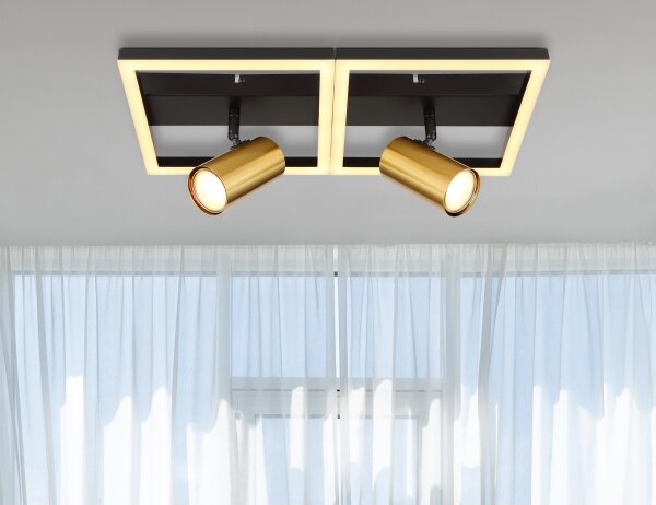 Spot LED MARRIE 2xGU10/5W/230V + LED/22W/230V Globo 57032-2