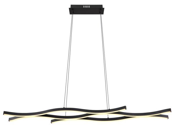 Lustră LED pe cablu GERONIMO LED/35W/230V negru Globo 67206H