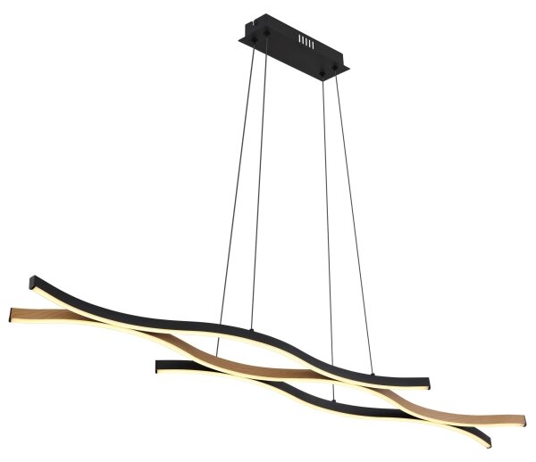Lustră LED pe cablu GERONIMO LED/35W/230V negru/maro Globo 67206HW