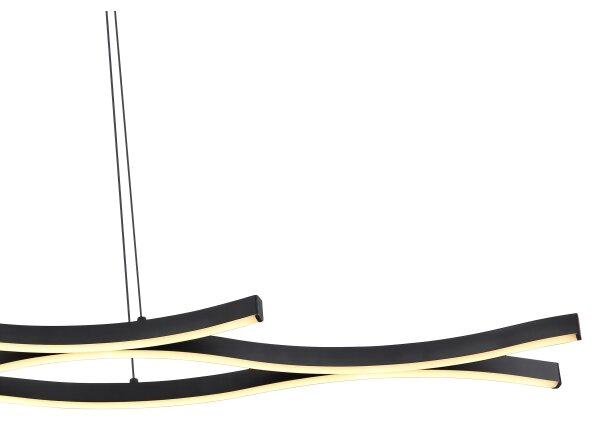 Lustră LED pe cablu GERONIMO LED/35W/230V negru Globo 67206H