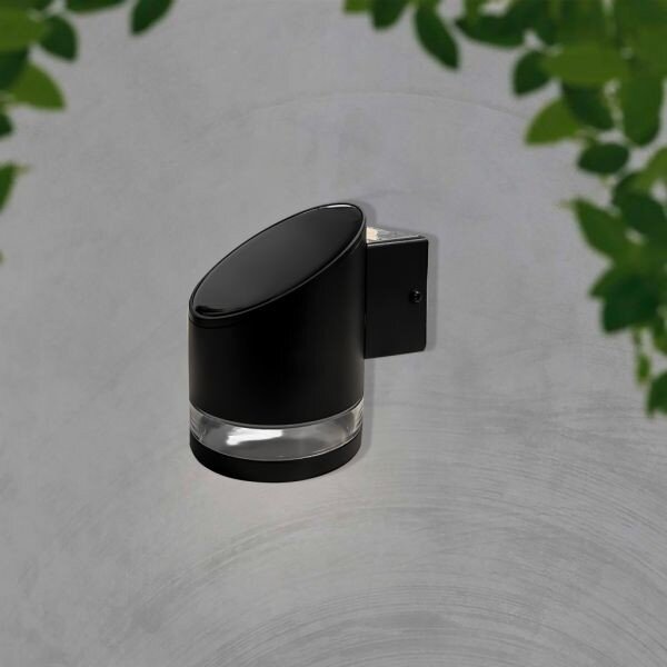 LED lampă solară de perete exterior 1W 3,7V 3000K IP54 1200mAh negru