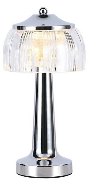 Lampă LED dimabilă de masă LED/1W/5V 3000-6000K 1800 mAh crom