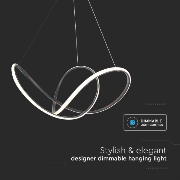 Lustră LED dimabilă pe cablu LED/50W/230V 3000K negru