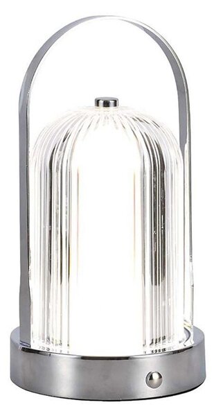 Lampă de birou LED reglabilă LED/1W/5V 3000-6000K 1800 mAh crom
