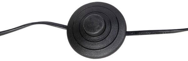 Lampă de podea neagră cu abajur roșu cu pene de păun 40 cm - Classico