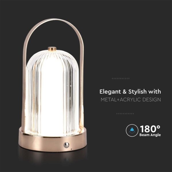 Lampă de birou LED reglabilă LED/1W/5V 3000-6000K 1800 mAh cupru