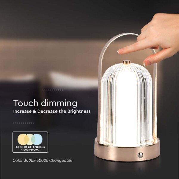 Lampă de birou LED reglabilă LED/1W/5V 3000-6000K 1800 mAh cupru