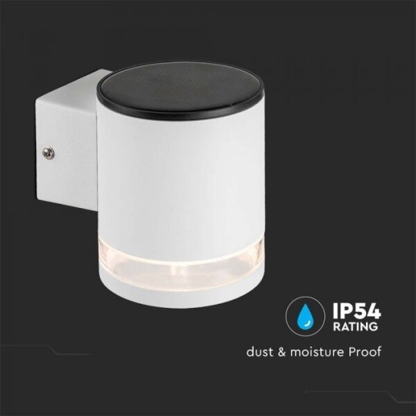 LED lampă solară de perete exterior 1W 3,7V 3000K IP54 1200mAh albă
