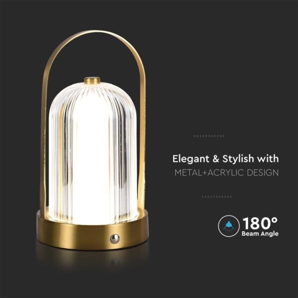 Lampă LED de birou dimabilă LED/1W/5V 3000-6000K 1800 mAh aurie