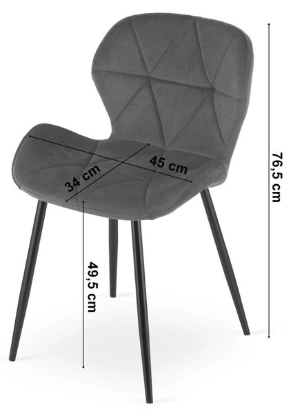 Scaun de sufragerie MANGO VELVET, mentolova