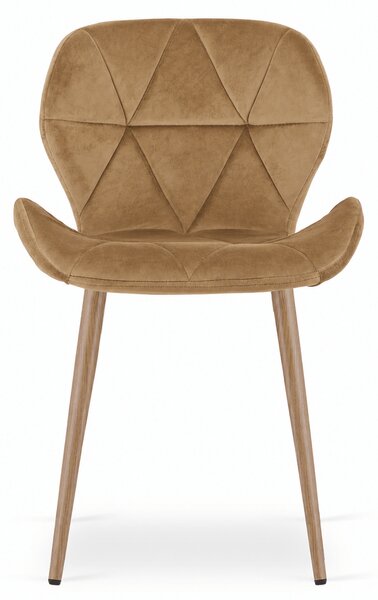 Scaun de sufragerie MANGO VELVET, maro deschis