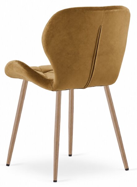 Scaun de sufragerie MANGO VELVET, maro deschis