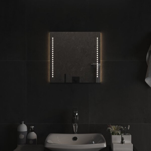 Oglindă cu LED de baie, 40x40 cm