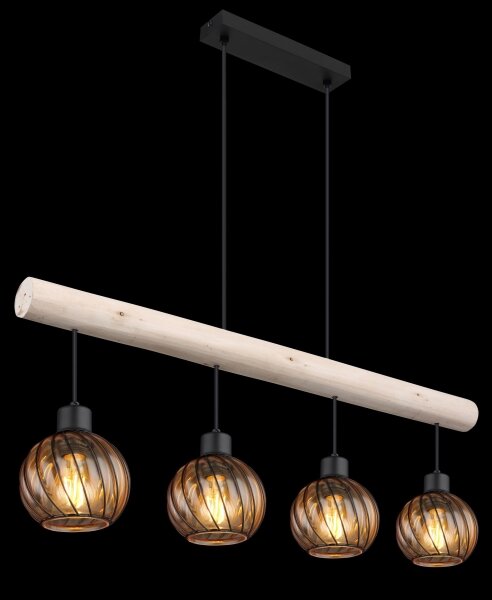 Lustră pe cablu PAULO 4xE27/15W/230V Globo 15534-4H