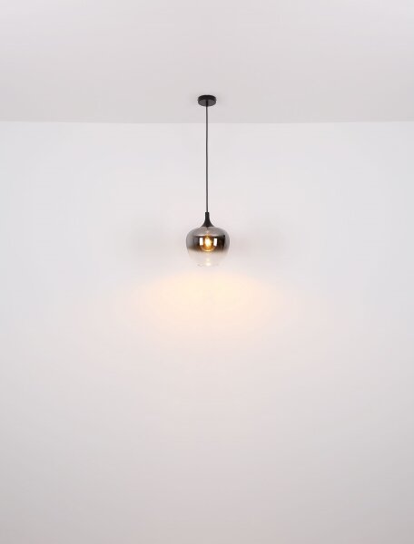 Lustră pe cablu MAXY 1xE27/60W/230V negru Globo 15548H1