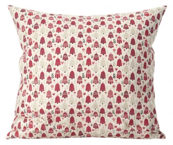 Fata de perna din bumbac CHRISTMAS BELLS 45x45 cm, colorat