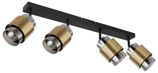 Spot MILLEY 4xE27/40W/230V negru/alamă Globo 15560-4