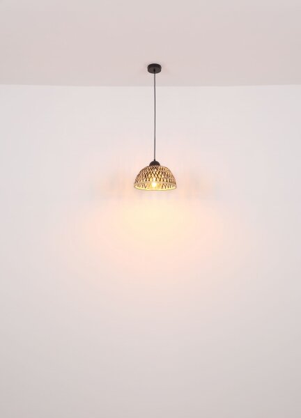 Lustră pe cablu COLLY 1xE27/15W/230V bambus Globo 15767H1
