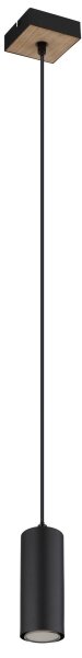 Lustră pe cablu ROBBY 1xGU10/35W/230V negru/maro Globo 57911HBW