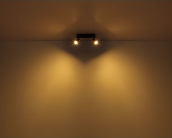 Spot DREW 2xGU10/35W/230V negru Globo 57998-2