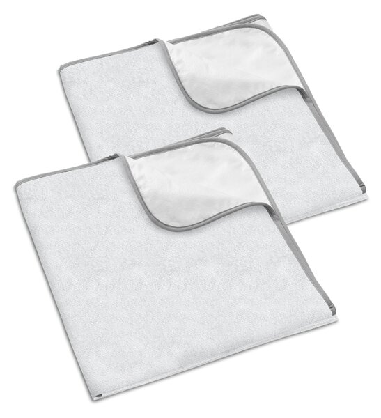 Set 2 aleze absorbante si impermeabile din frotir Kidizi 90x90 cm