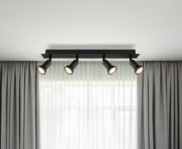 Spot DREW 4xGU10/35W/230V negru Globo 57998-4